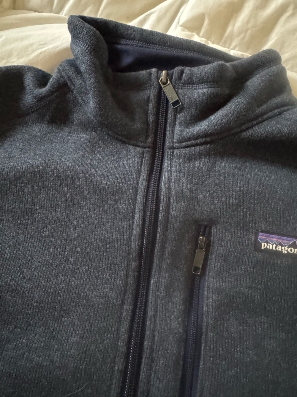 Patagonia Men's Navy Half-Zip Fleece Pullover - Picture 3 of 6